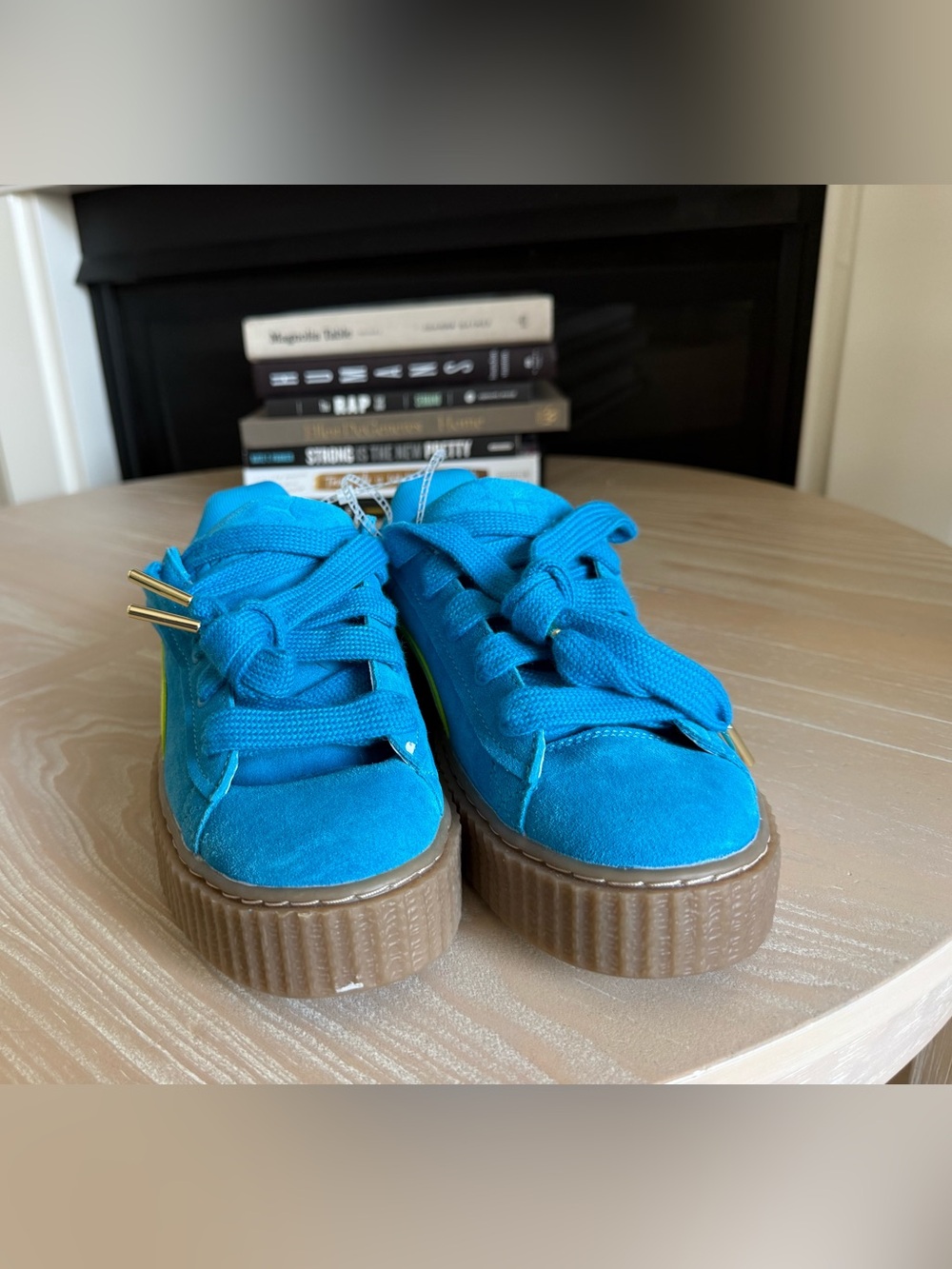 Puma X Fenty|Creeper sneakers in Blue Surf Suede chunky Platform Sneakers•••NWT - Picture 8 of 15